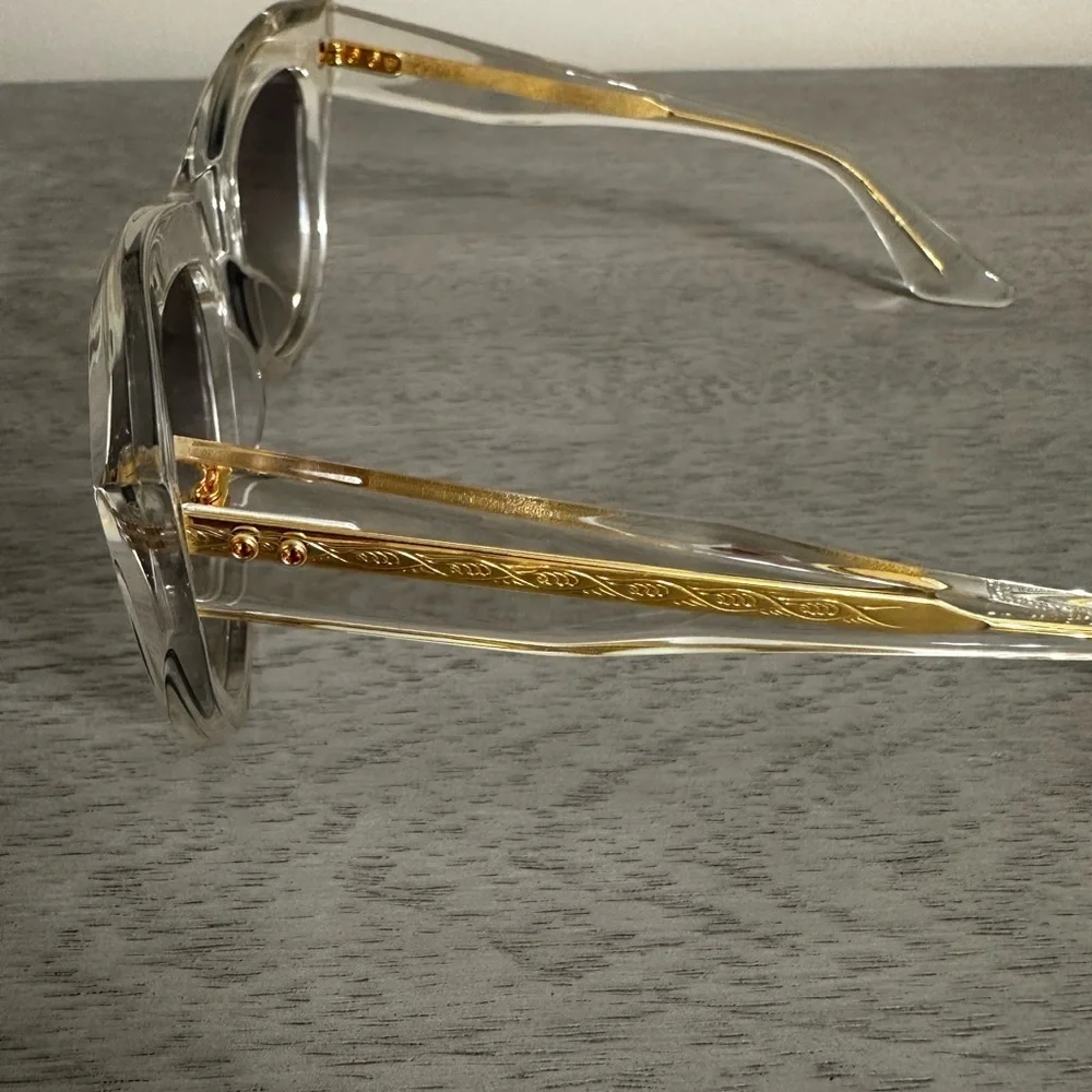 DITA Transparent and Gold Sunglasses
